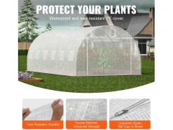 Estufa Tipo Túnel SucceBuy 5,8 x 2,8 x 2,0 m, Estrutura Galvanizada, Revestimento em PE, Branco
