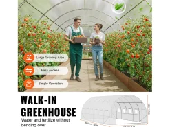 Estufa Tipo Túnel SucceBuy 5,8 x 2,8 x 2,0 m, Estrutura Galvanizada, Revestimento em PE, Branco