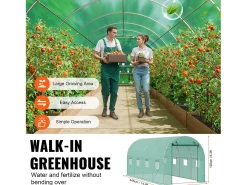 Estufa Tipo Túnel SucceBuy 4,4 x 1,9 x 1,9 m, Estrutura Galvanizada, Cobertura em PE, Verde