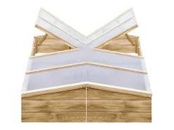 Estufas conjunto de 2 unidades madeira de pinho impregnada 200 x 50 x 35 cm verde 02_0044667