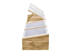 Estufas conjunto de 2 unidades madeira de pinho impregnada 200 x 50 x 35 cm verde 02_0044667