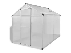 Estufa/tenda de alumínio reforçado para plantas flores e hortaliças com estrutura de base 4,6 m² transparente 02_0044660