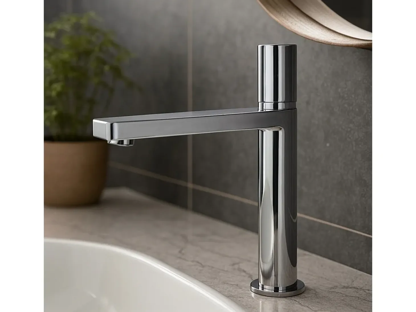 Exil torneira misturadora alta para lavatório cromado Essebagno