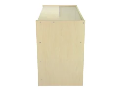 Expositor comercial B1200 em madeira de cor bordo
