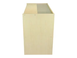 Expositor comercial C1200 em madeira de cor bordo