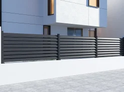Extensão de cerca com venezianas em alumínio antracite - H80 x L173 cm - BAROMA