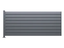 Extensão de cerca com venezianas em alumínio antracite - H80 x L173 cm - BAROMA