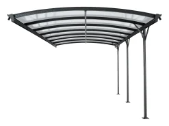 Extensão para abrigo para carro alumínio, 1 viatura, 15,15 m², cinza antracite BARESA