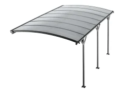 Extensão para abrigo para carro alumínio, 1 viatura, 15,15 m², cinza antracite BARESA
