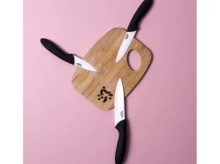 Faca de Cerâmica 16,6 cm com Cabo Soft Preto e Estojo Protetor