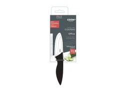 Faca de Cerâmica 16,6 cm com Cabo Soft Preto e Estojo Protetor