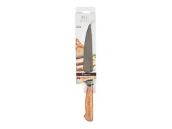 Faca de Chef "Elegancia" 33cm Natural em Madeira e Aço