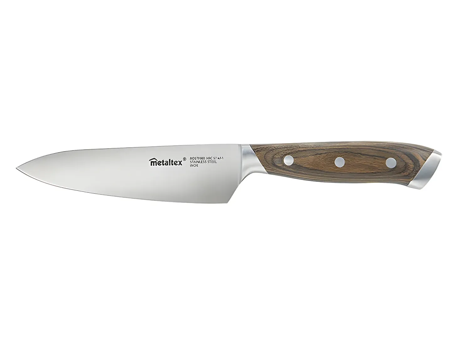 Faca de Chef HERITAGE Metaltex 15 cm Madeira Pakka Aço Inoxidável Molibdênio-Vanádio