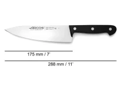 Faca de Cozinha Arcos Universal 17,5 cm Aço Inoxidável Preto