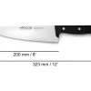Faca de Cozinha Universal 200 mm Aço Inoxidável NITRUM® Cabo Ergonómico POM Rebites em Aço Inoxidável