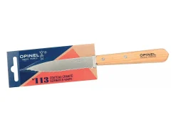 Faca serrilhada Opinel n°113 - Lâmina em aço inoxidável, cabo em madeira de faia - Fabrico francês