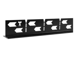 Faixa De Base De Chuveiro Inclinada Rea 100Cm Left Black