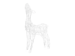 Família de renas decorativa 300 luzes LED acrílico branco frio