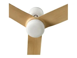 Faro Barcelona - Ventilador de Teto Punt M LED Branco/Maple - Motor DC Silencioso, Luz LED Regulável, Controle Remoto
