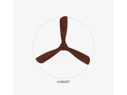 Faro Barcelona - Ventilador de teto Lantau L em aço/madeira - Motor CC silencioso, sem luz, controle remoto, 6 velocidades