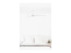 Faro Barcelona - Ventilador de Teto Punt M LED Branco/Branco - Motor DC Silencioso, com Luz LED Regulável e Controle Remoto