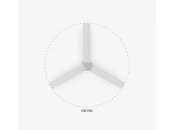 Faro Barcelona - Ventilador de Teto Punt M LED Branco/Branco - Motor DC Silencioso, com Luz LED Regulável e Controle Remoto