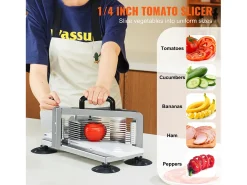 Fatiador De Tomate Comercial SucceBuy 0,64 cm Fatiador Manual Em Aço Inoxidável