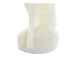 Figura decorativa clássica em resina branca 13,5x10,5x33,5 cm, design elegante e intemporal
