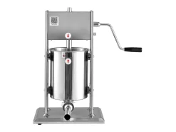 Filler de Salsichas SucceBuy Manual Capacidade 10 L, Máquina de Salsichas Vertical em Aço Inoxidável, Ensacadora de Dupla Velocidade, com 5 Tubos de Enchimento