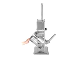 Filler de Salsichas SucceBuy Manual Capacidade 10 L, Máquina de Salsichas Vertical em Aço Inoxidável, Ensacadora de Dupla Velocidade, com 5 Tubos de Enchimento