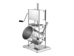 Filler de Salsichas SucceBuy Manual Capacidade 10 L, Máquina de Salsichas Vertical em Aço Inoxidável, Ensacadora de Dupla Velocidade, com 5 Tubos de Enchimento
