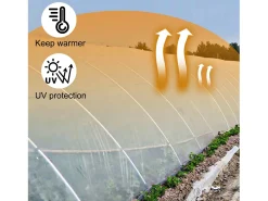 Filme de Estufa SucceBuy, 2.4x7.62 m, Plástico Transparente Resistente aos UV, Protetor para os Projetos Industriais, Residenciais e Agrícolas