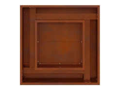 Fire Pit Castanho 80 x 80 x 40 cm Aço resistente às intempéries