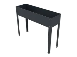 Floreira retangular com pernas em aço cinza - C100 x L30 x A80 cm - YGOS