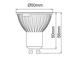 Foco LED GU10 6W 120 Uniform-Line 3000k