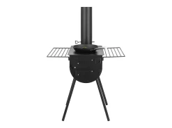 Fogão a Lenha Portátil SucceBuy, 262 cm, Fogão de Acampamento para Churrasco com Tubos para Uso Externo