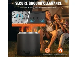 Fogão a Lenha sem Fumo SucceBuy Bonfire, 400 mm de Diâmetro, em Aço Inoxidável
