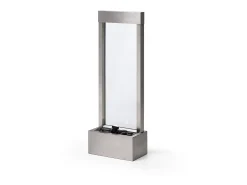 Fonte de exterior em aço inoxidável e vidro A108 cm prateado - PANGA
