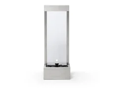Fonte de exterior em aço inoxidável e vidro A108 cm prateado - PANGA