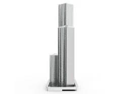 Fonte de exterior em aço inoxidável - 3 colunas - L. 49 x A. 98 cm - Prateado - PAMORA