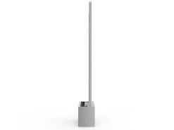 Fonte de exterior em aço inoxidável e vidro com LED, L. A.183 cm, Prateado, PANGA
