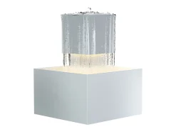 Fonte de exterior em aço inoxidável com LEDs A65 cm prateado - CARDINA