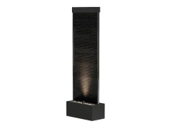Fonte de exterior em aço inoxidável e vidro com LEDs A120 cm preto BULBIE