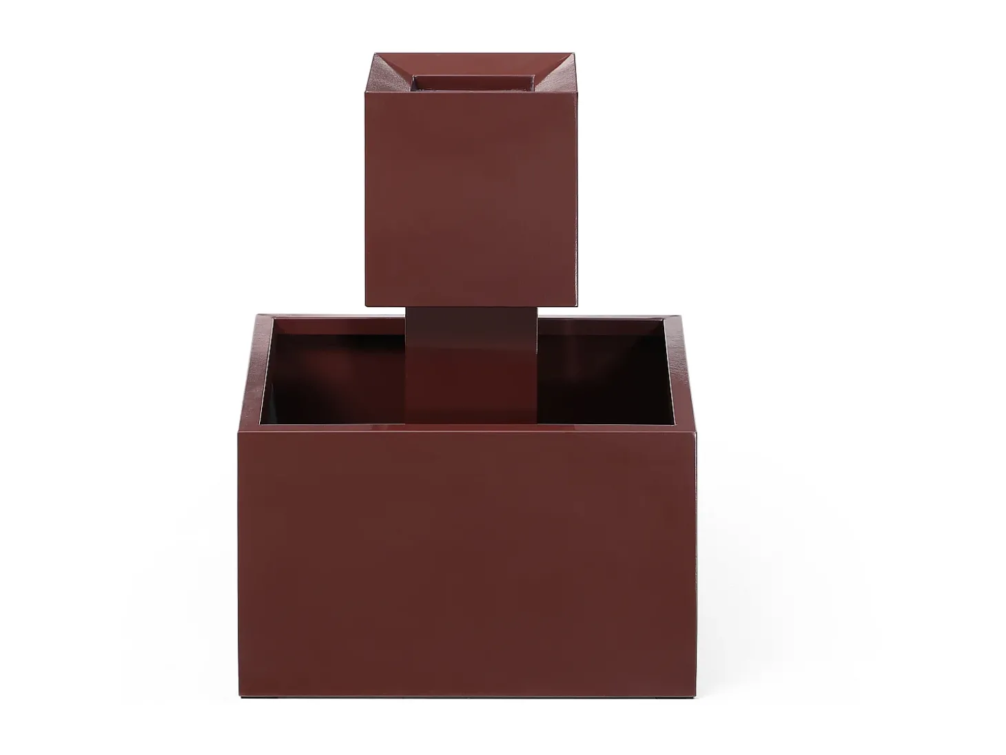 Fonte de exterior em aço inoxidável e vidro A65 cm terracota - CARDINA