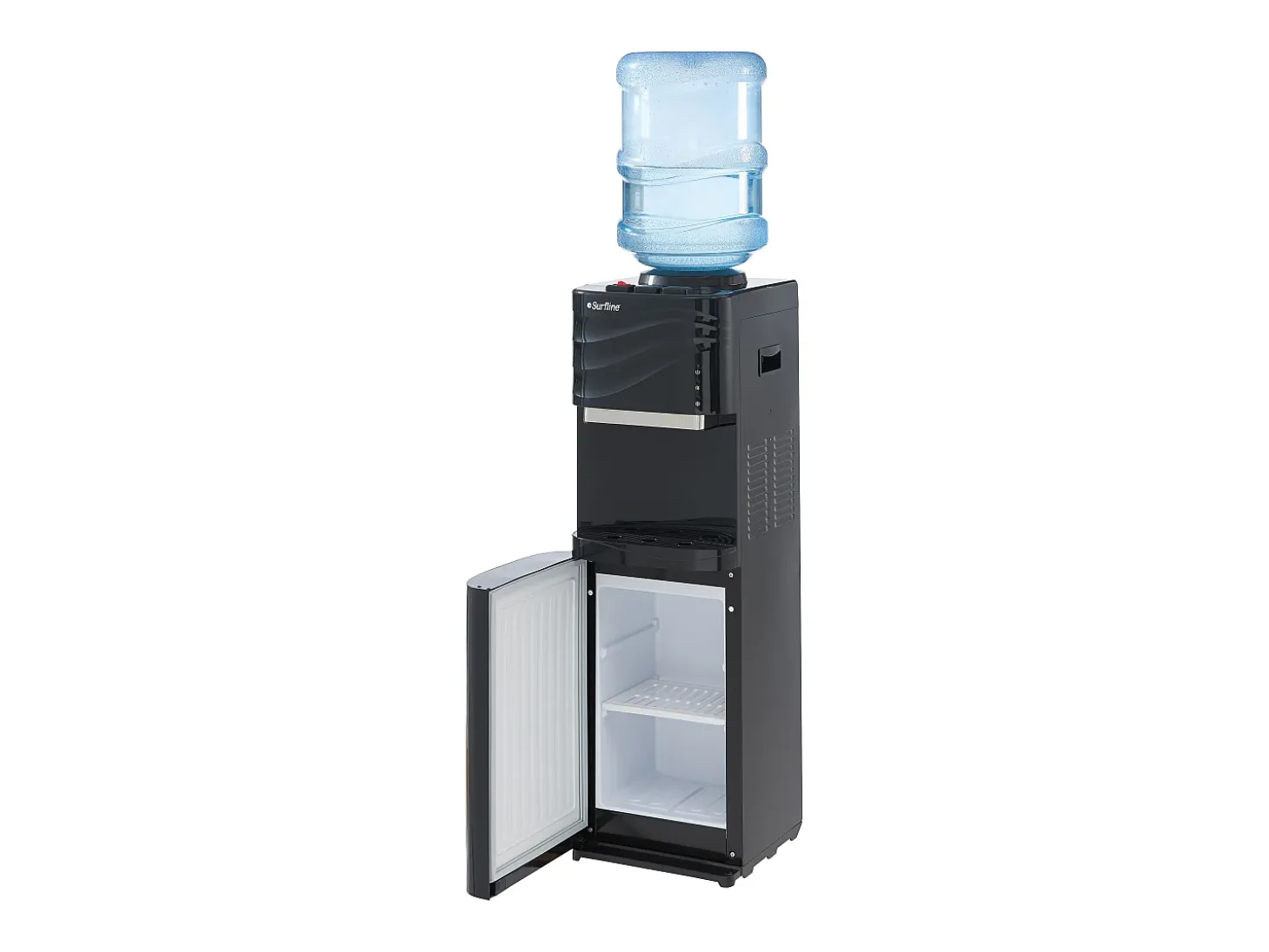 Fonte de água com garrafão água fria/quente 11 L/18 L cor preta FORTEX