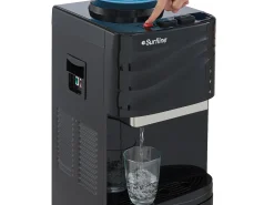Fonte de água com garrafão água fria/quente 11 L/18 L cor preta FORTEX
