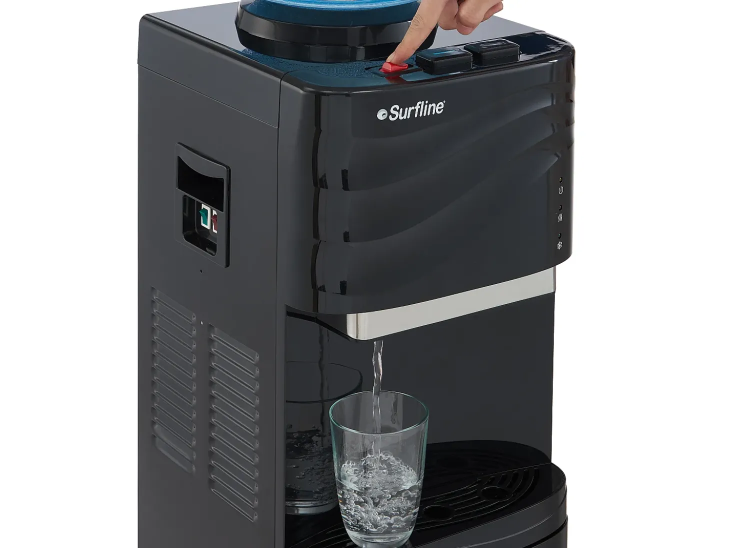 Fonte de água com garrafão água fria/quente 11 L/18 L cor preta FORTEX
