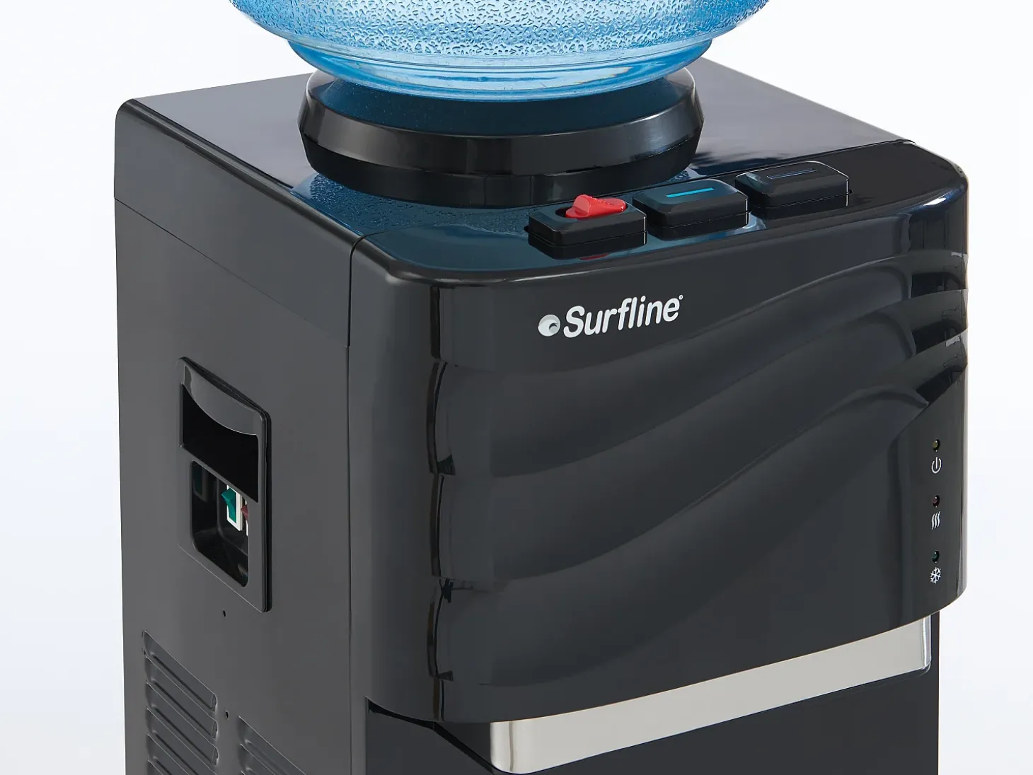 Fonte de água com garrafão água fria/quente 11 L/18 L cor preta FORTEX