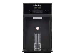 Fonte de água purificante compacta, água fria/quente, preto - WATERIA