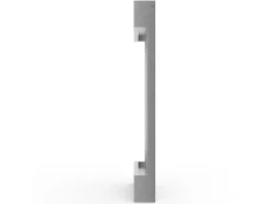 Fonte de parede exterior interior aço inoxidável LED, L. 56.5 x H. 112 cm, Prateado, SOLINA